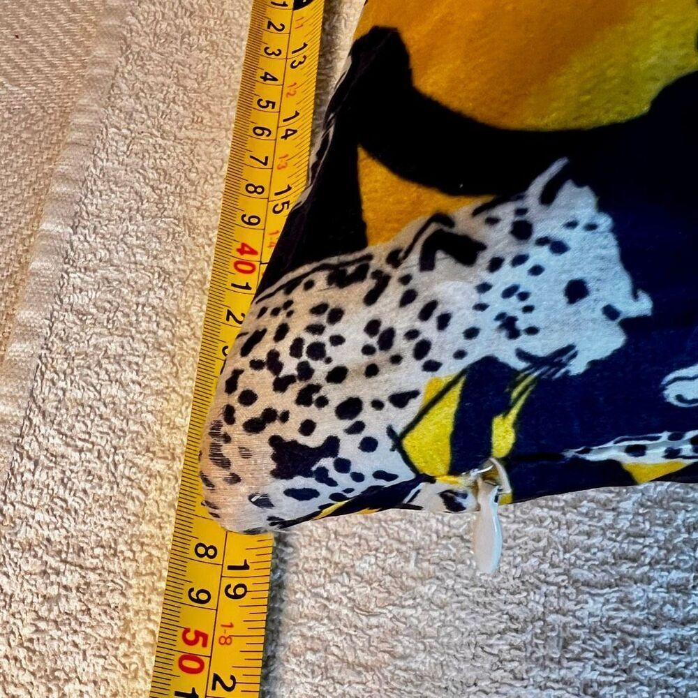 Kate Spade New York Yellow & Blue Leopard Decorative Pillow, 20" x 20" - Picture 5 of 5